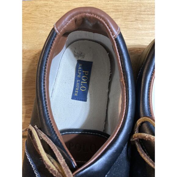 Polo Ralph Lauren Men's Black Vaughn Canvas/Leather Upper Deck Shoes size 16D - Picture 5 of 11
